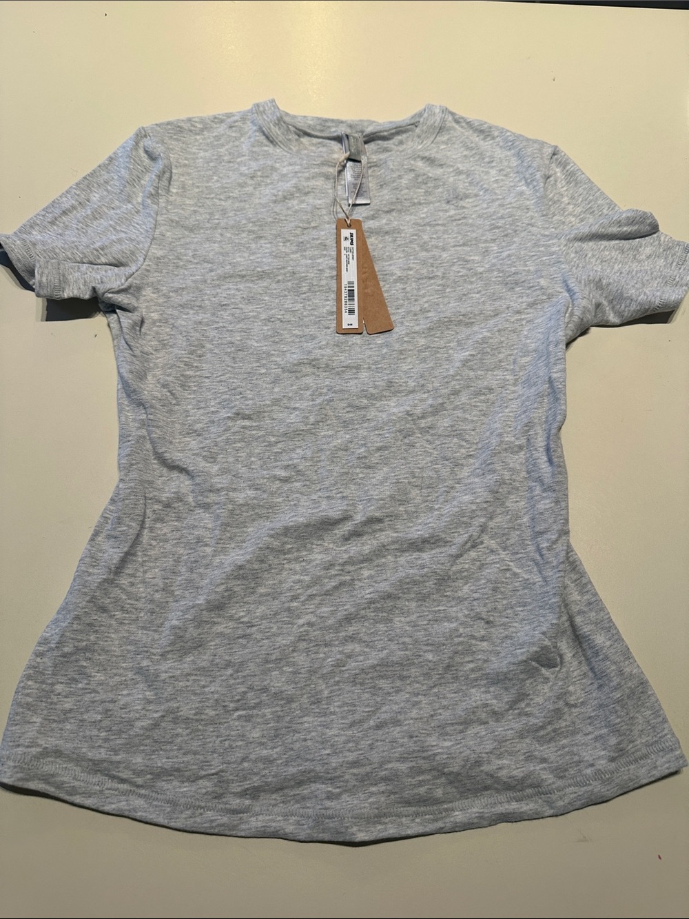 SKIMS Heather Gray Short Sleeve Crew Tee NWT